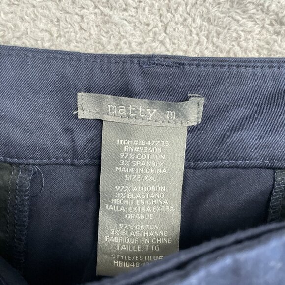 NEW Matty M Women's Size XXL Navy Cotton Blend Bermuda Shorts - Picture 7 of 8
